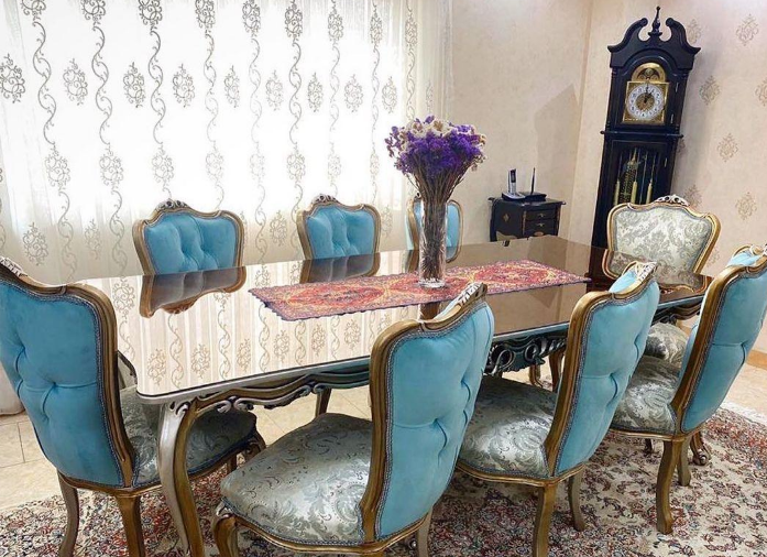 نهارخوری کلاسیک ست مبل مدل زمرد 6 نفره با تخفیف ویژه