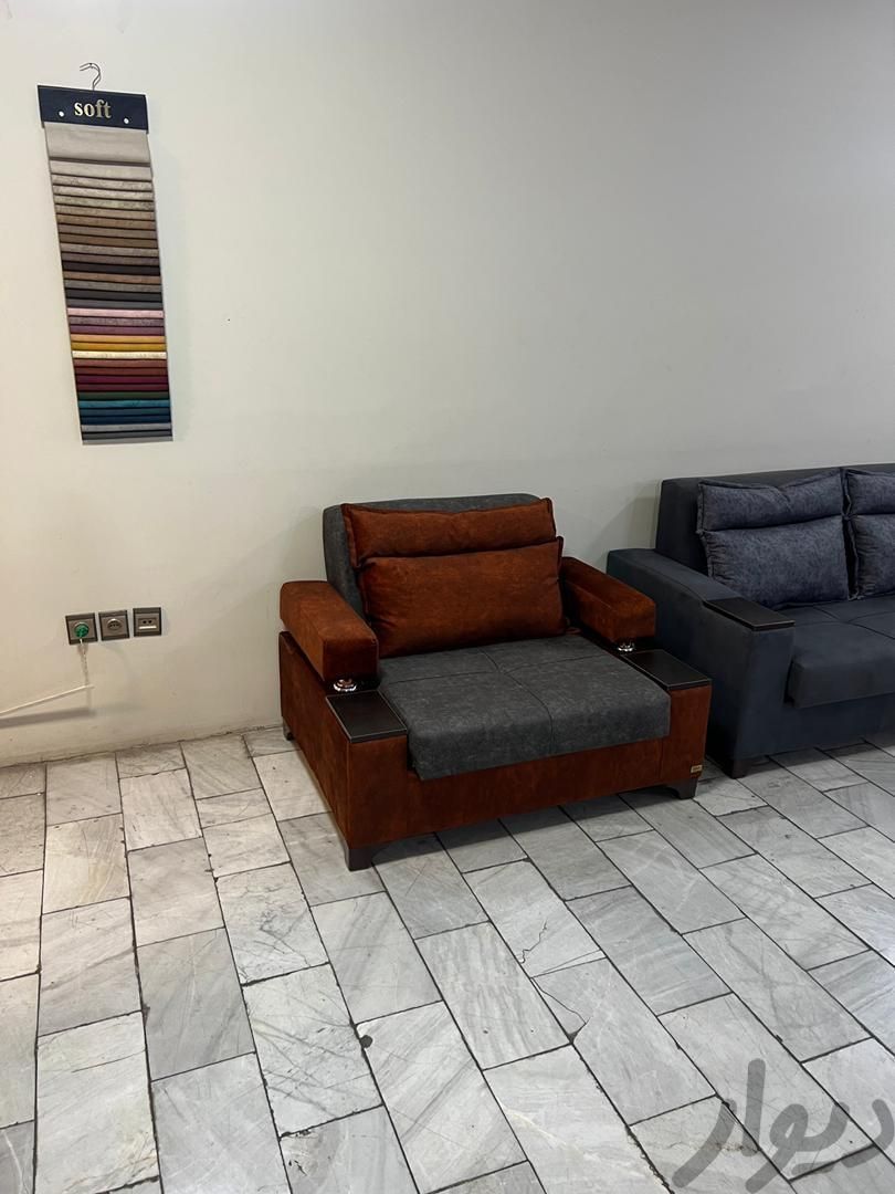 مبل تخت خواب شو تمام طبی کشو دار یک نفره سایز 100در 190 با تخفیف ویژه