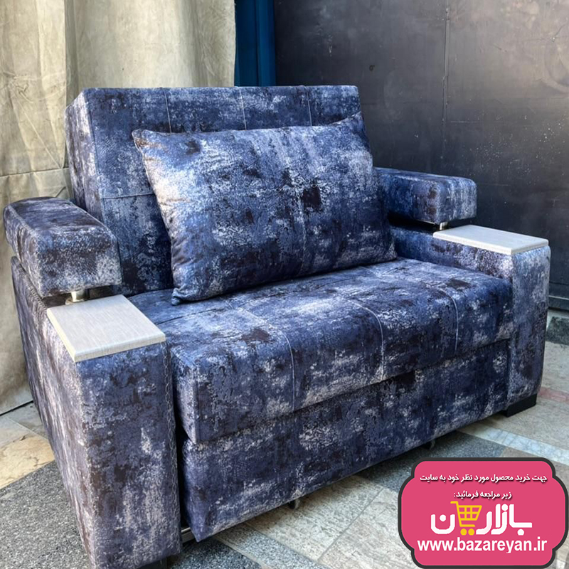 مبل تخت خواب شو تمام طبی کشو دار یک نفره سایز 100در 190 با تخفیف ویژه