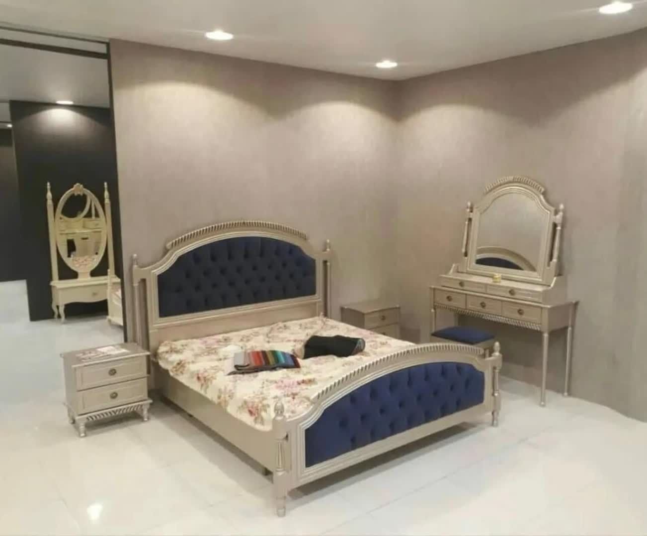 تخت خواب یک و نیم نفره مدل ماهور کشو دار سایز 120x200 سانتیمتر