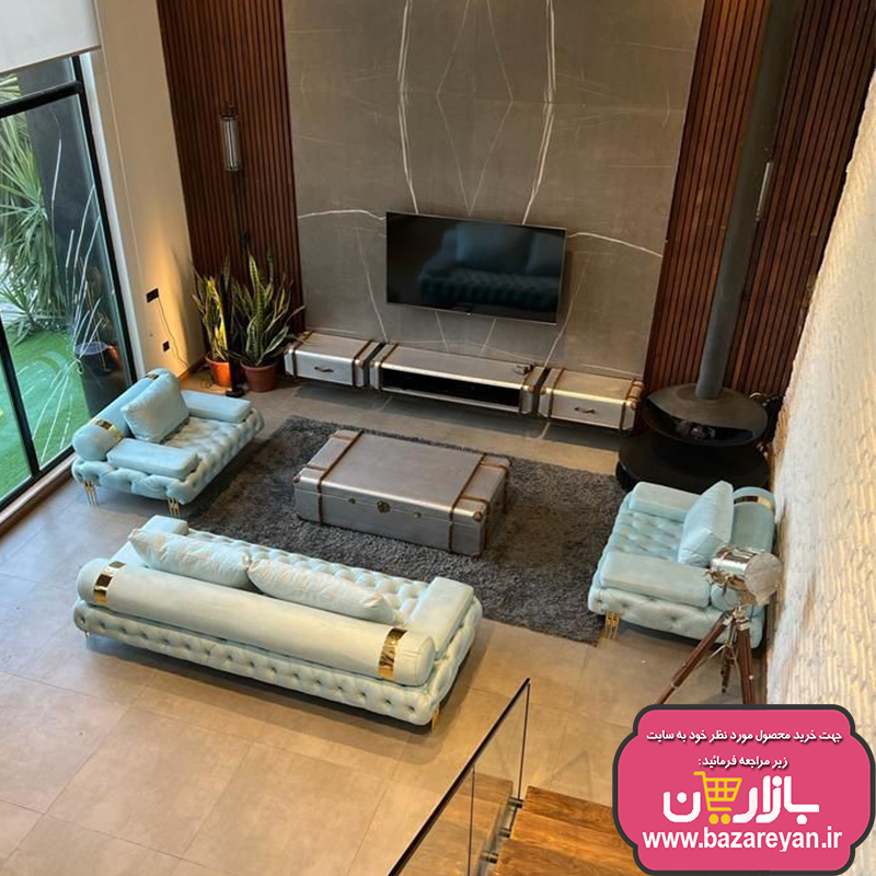 مبل راحتی پشت گرد کد 149 چستر + کف لمسه