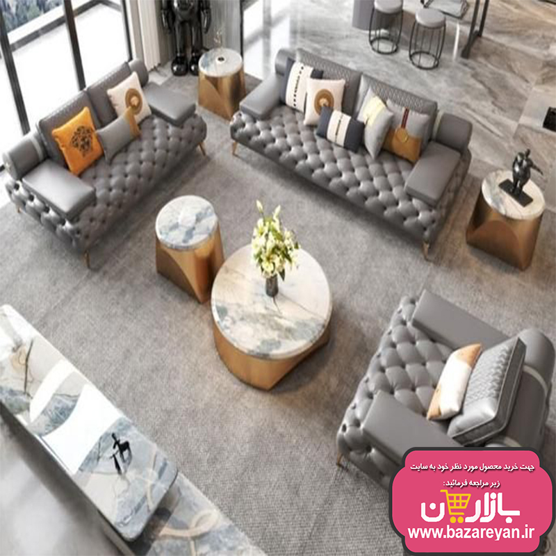 مبل راحتی پشت گرد کد 149 چستر + کف لمسه