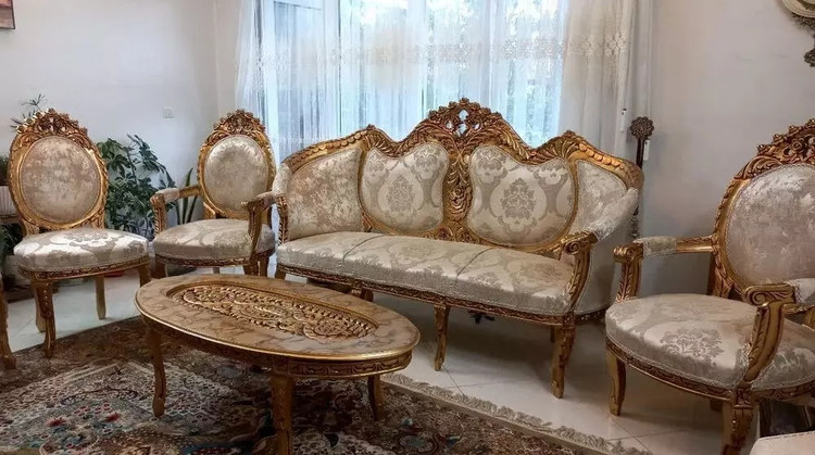 مبل کلاسیک 9 نفره مدل پارس کد25 + جلومبلی و عسلی با تخفیف ویژه