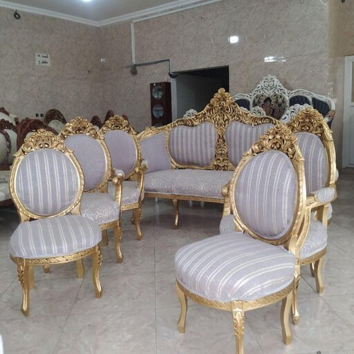 مبل کلاسیک 9 نفره مدل پارس کد25 + جلومبلی و عسلی با تخفیف ویژه