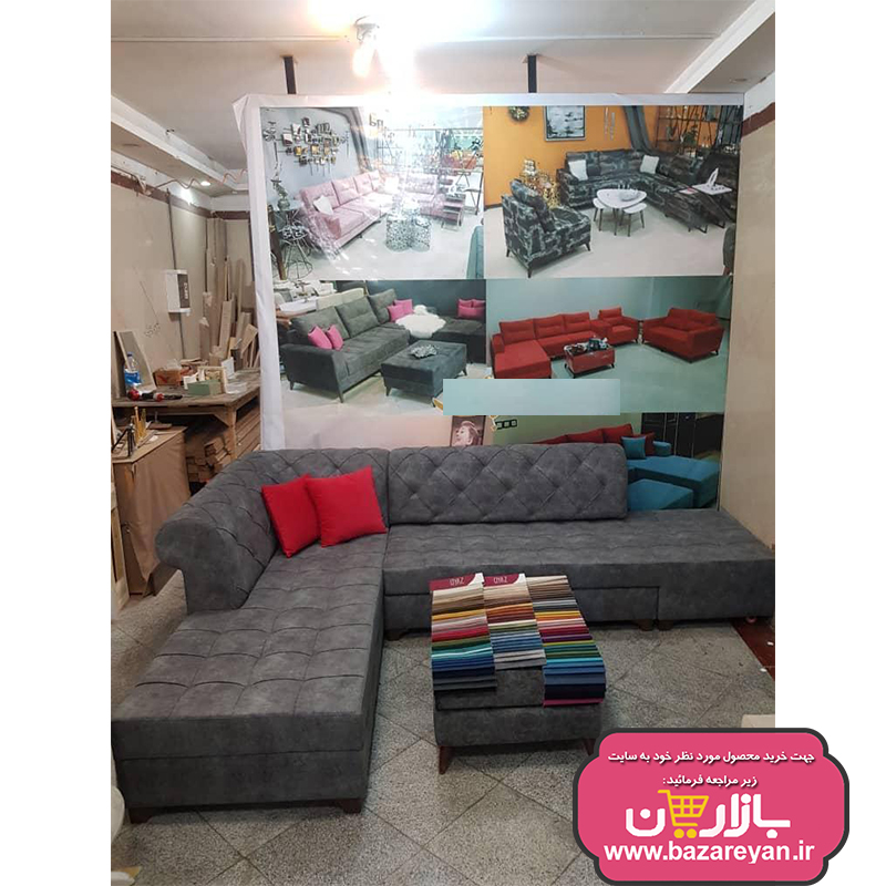 مبل ال 6نفره چستر تختشو کد 02 رنگبندی نامحدود با تخفیف ویژه