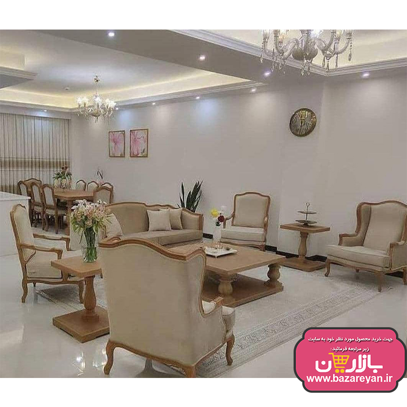 مبل کلاسیک 9نفره مدل فرانسوی کد419 با تخفیف ویژه
