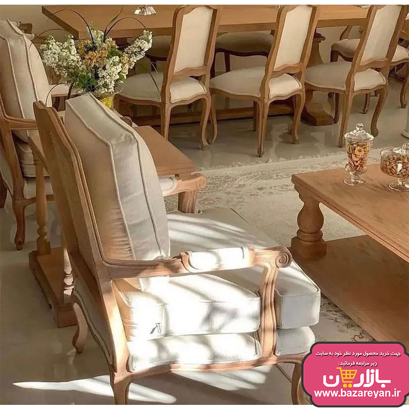 مبل کلاسیک 9نفره مدل فرانسوی کد419 با تخفیف ویژه