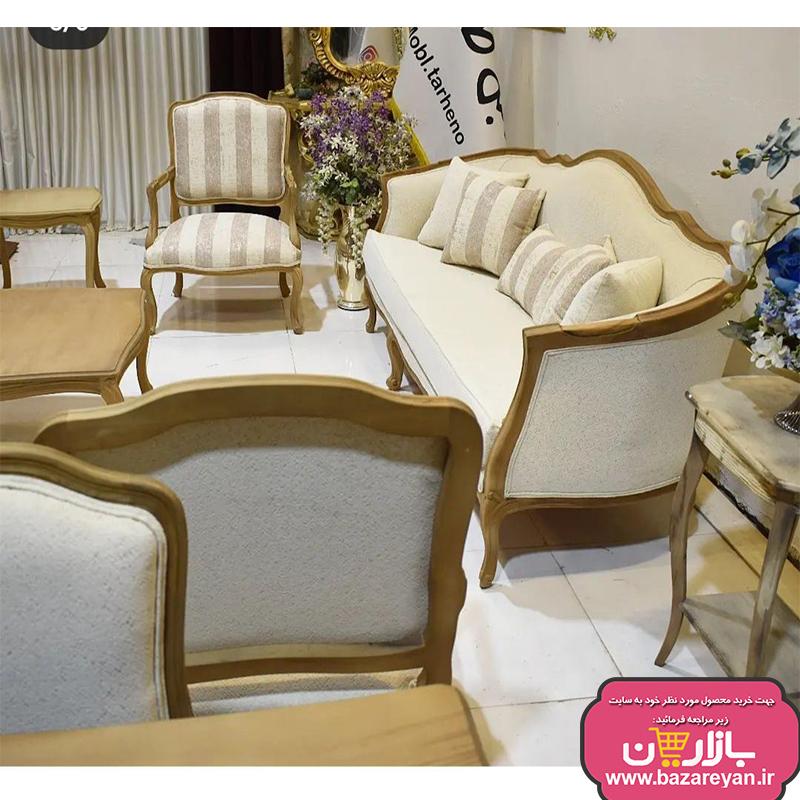 مبل کلاسیک 9نفره مدل فرانسوی کد419 با تخفیف ویژه