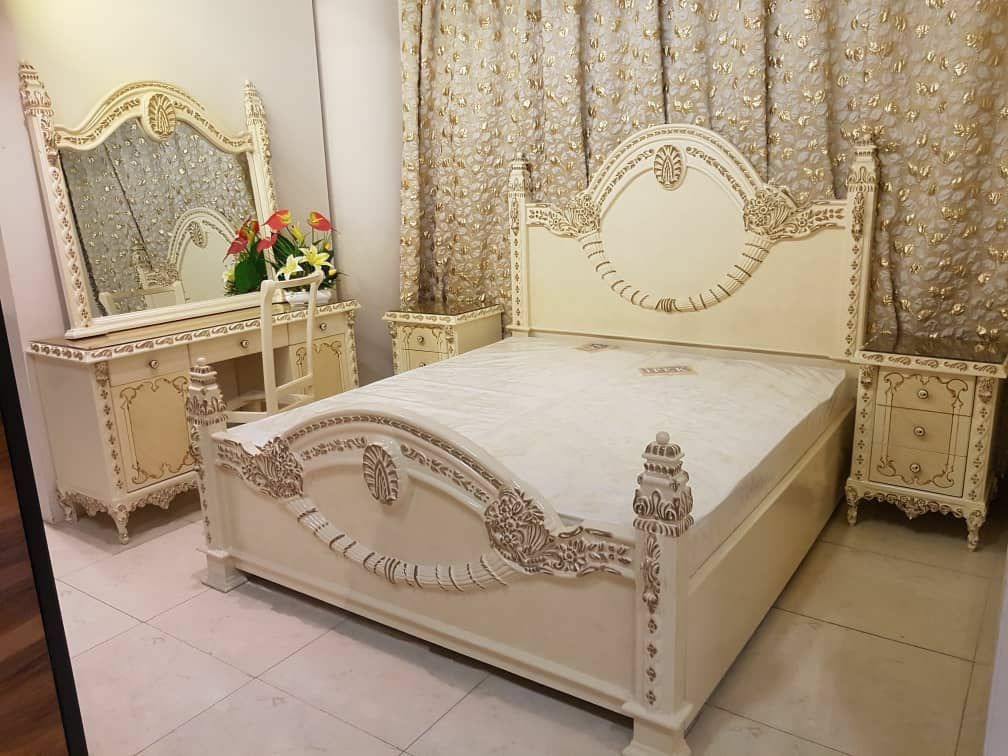 سرویس خواب 2نفره کلاسیک مدل سحر با کفی جکدار