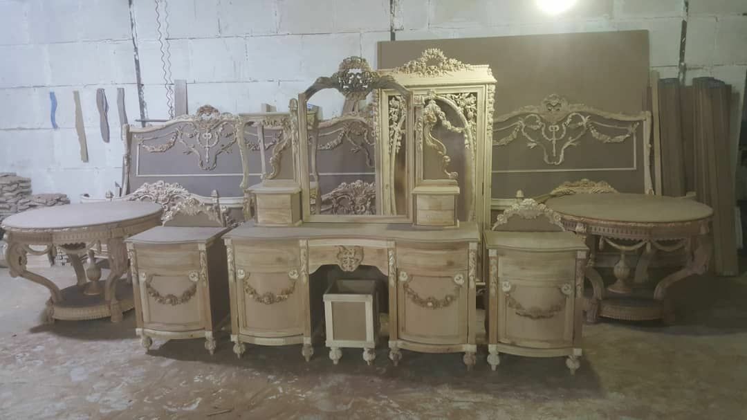 سرویس خواب 2نفره کلاسیک کد 62 با کفی جکدار