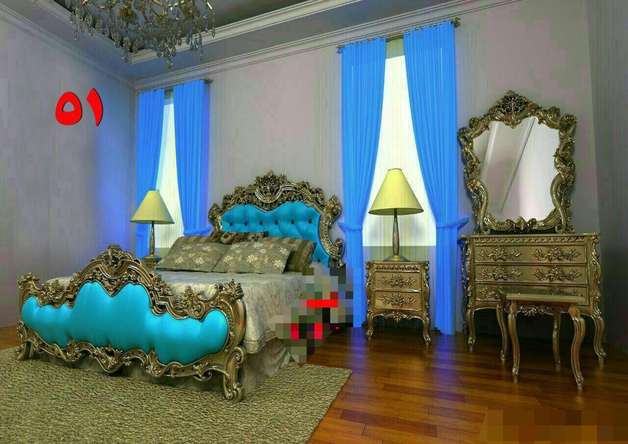 سرویس خواب 2نفره کلاسیک کد 51 با کفی جکدار
