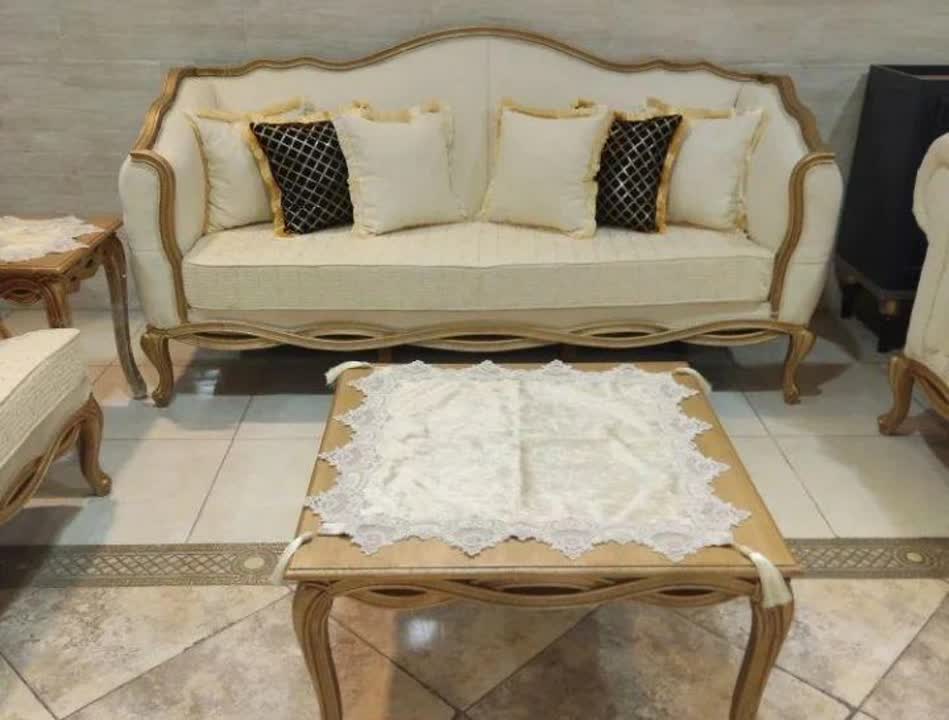 مبل کلاسیک 8نفره فرانسوی مدل طنابی با کاناپه چستر