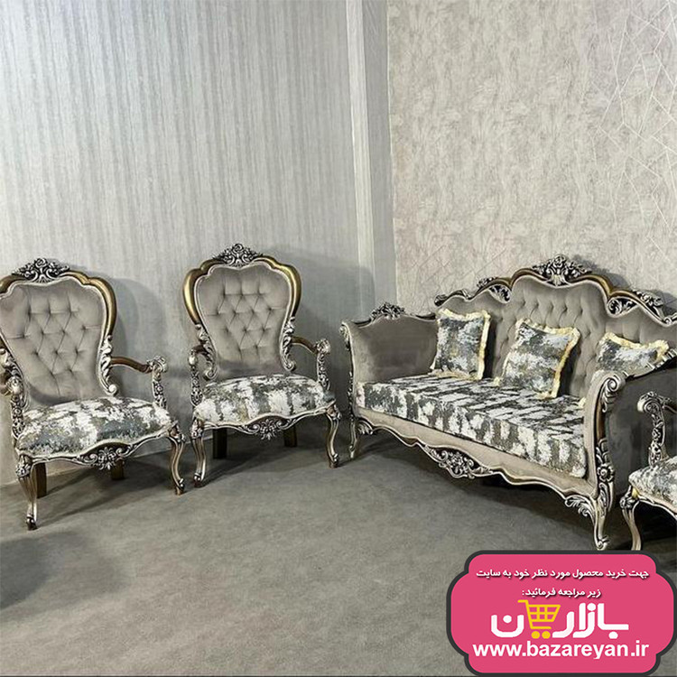 مبل کلاسیک 9 نفره مدل اشرافی رنگبندی به سلیقه مشتری