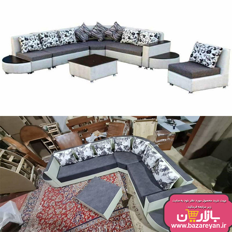 مبل ال 7نفره اقتصادی مدل کمجا رنگبندی متنوع