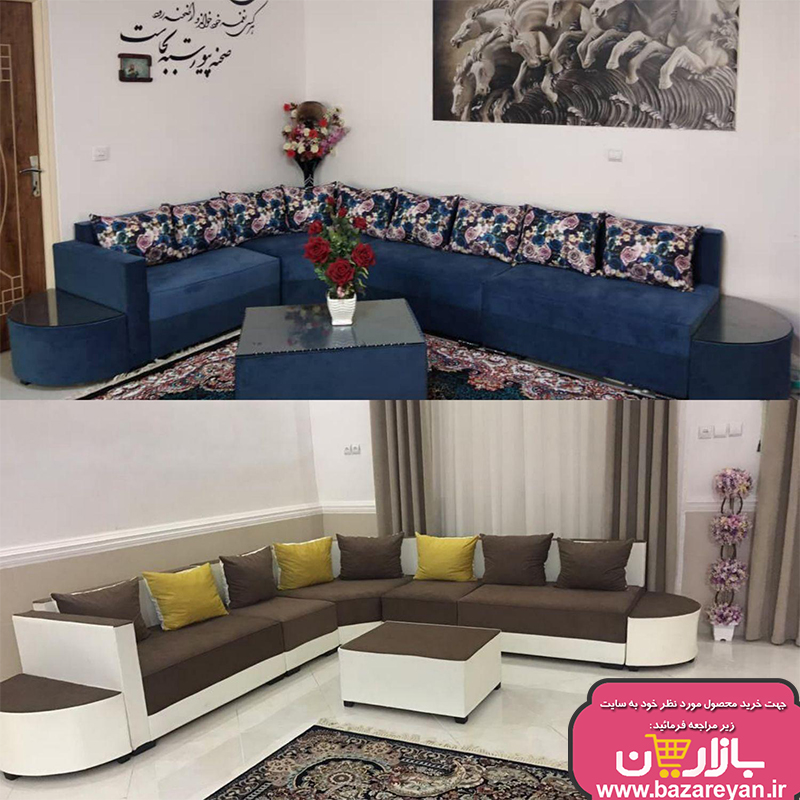 مبل ال 7نفره اقتصادی مدل کمجا رنگبندی متنوع