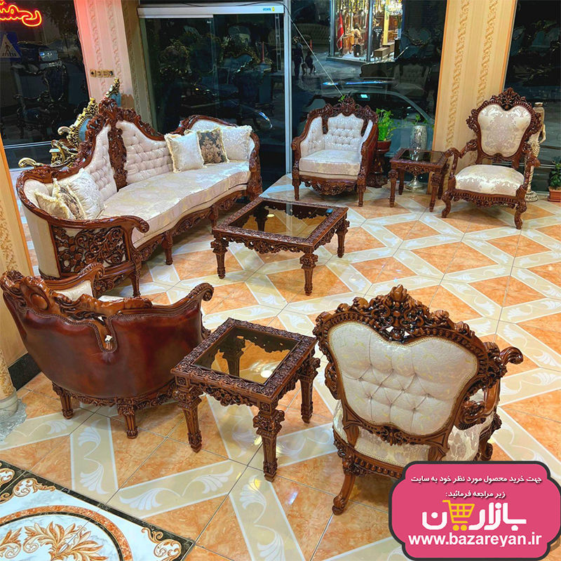مبل سلطنتی 9 نفره کد 69 ، ارسال55 روزکاری به سراسر کشور