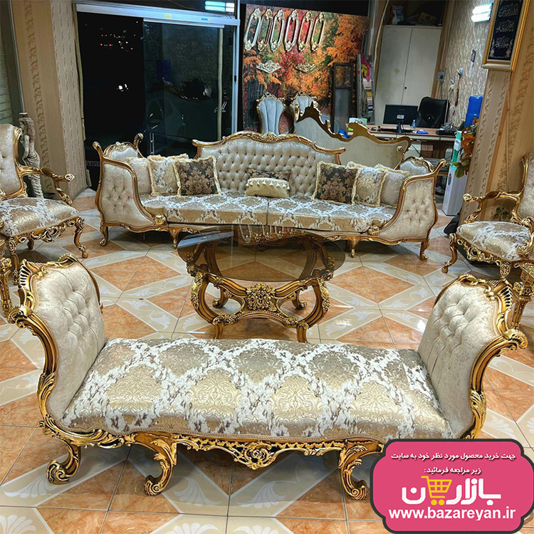 مبل کلاسیک سلطنتی 7 نفره کد 61، ارسال55 روزکاری به سراسر کشور