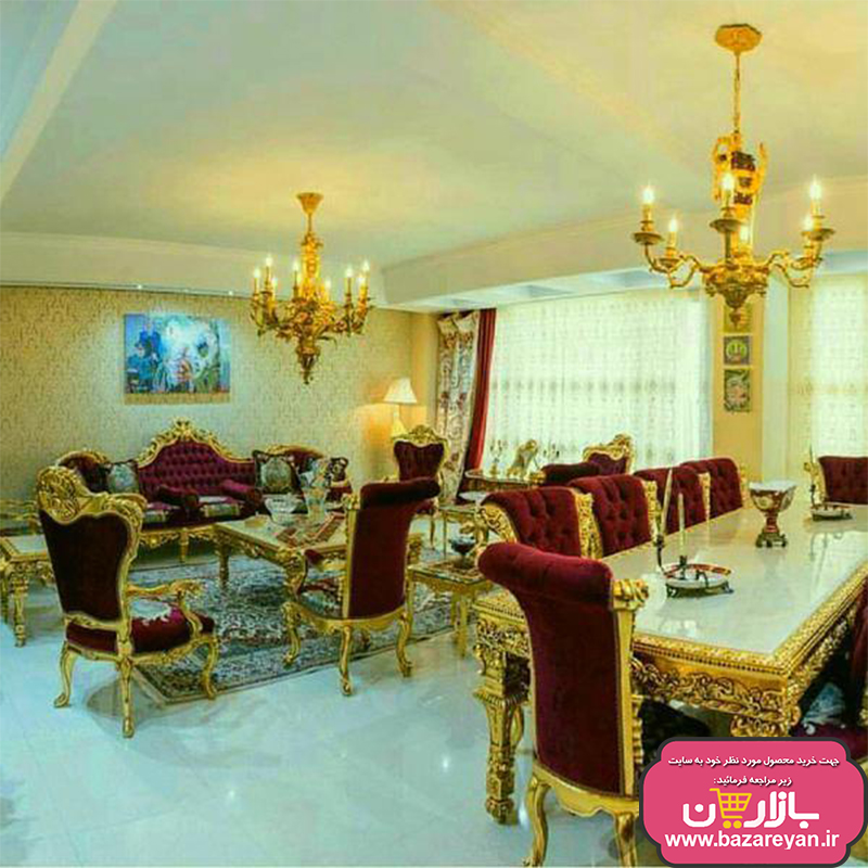 مبل کلاسیک سلطنتی 7 نفره کد 61، ارسال55 روزکاری به سراسر کشور