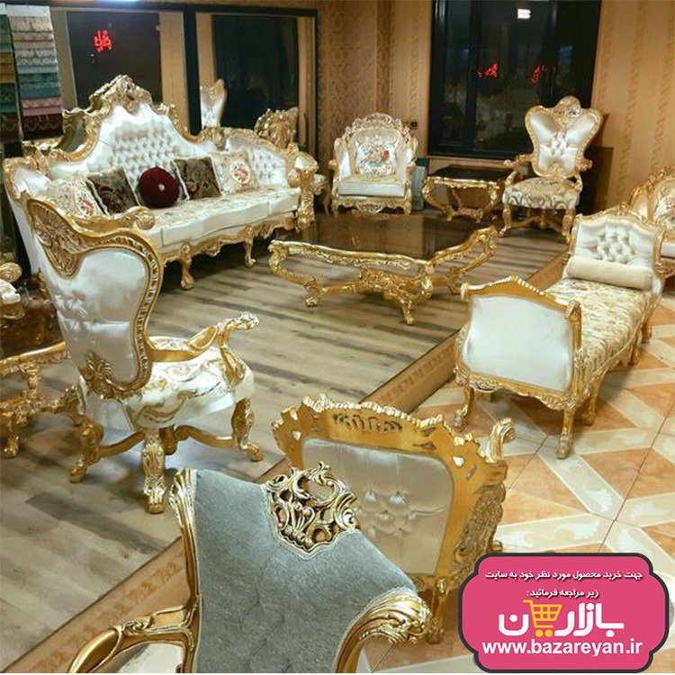 مبل کلاسیک سلطنتی 7 نفره کد 61، ارسال55 روزکاری به سراسر کشور