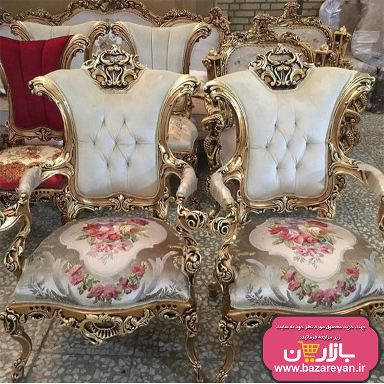 مبل کلاسیک سلطنتی 7 نفره کد 61، ارسال55 روزکاری به سراسر کشور