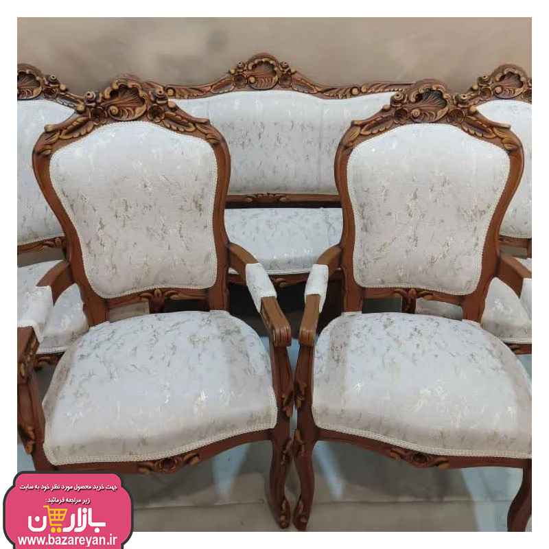مبل کلاسیک 9 نفره + جلومبلی و عسلی کد 3657