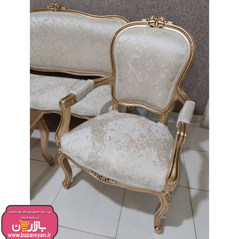 فروش اقساطی مبل کلاسیک 9 نفره + جلومبلی و عسلی کد 3655