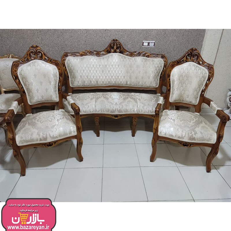 فروش اقساطی مبل کلاسیک 9 نفره + جلومبلی و عسلی کد 3652