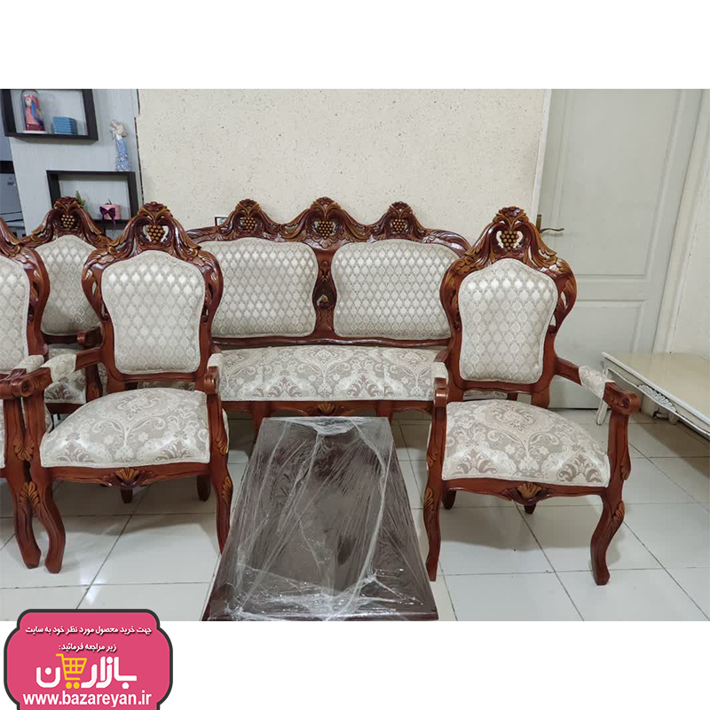 فروش اقساطی مبل کلاسیک 9 نفره + جلومبلی و عسلی کد 3652