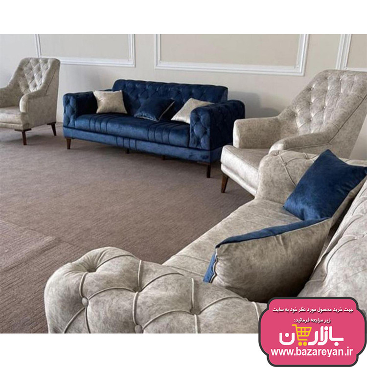 فروش اقساطی مبل راحتی7 نفره چستر کد106 رنگبندی سفارشی