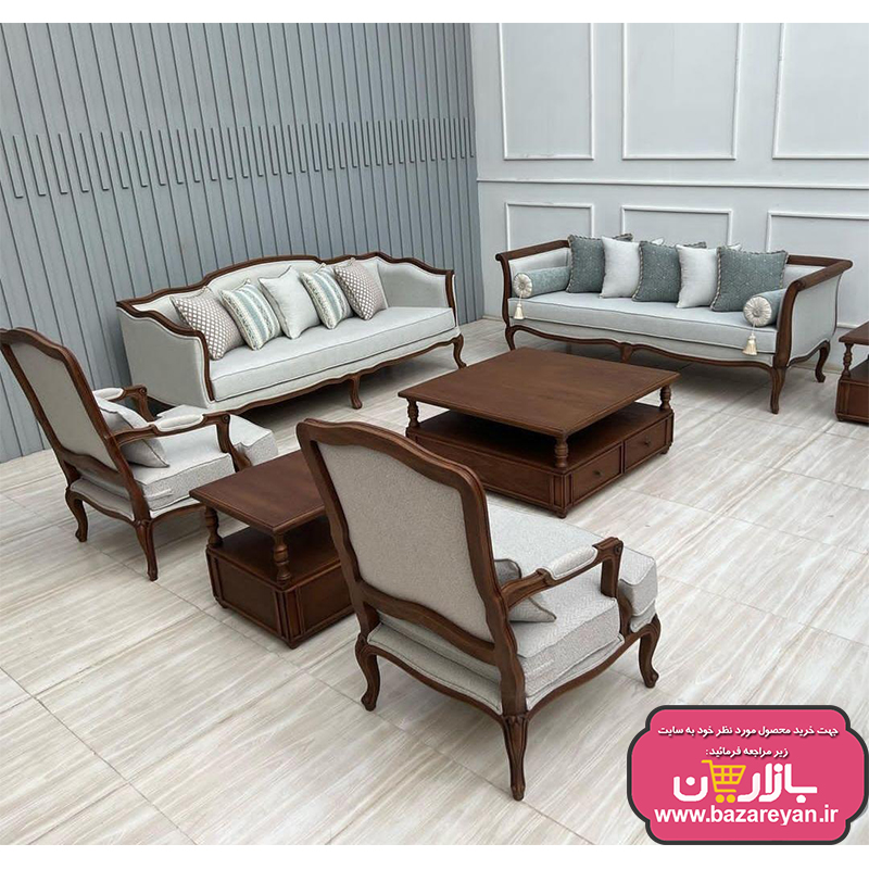 مبل کلاسیک 7نفره مدل فرانسوی با تخفیف ویژه