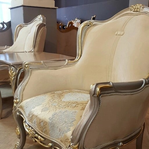 مبل کلاسیک لورنزو 9نفره به همراه جلومبلی بزرگ ارسال به سراسر کشور