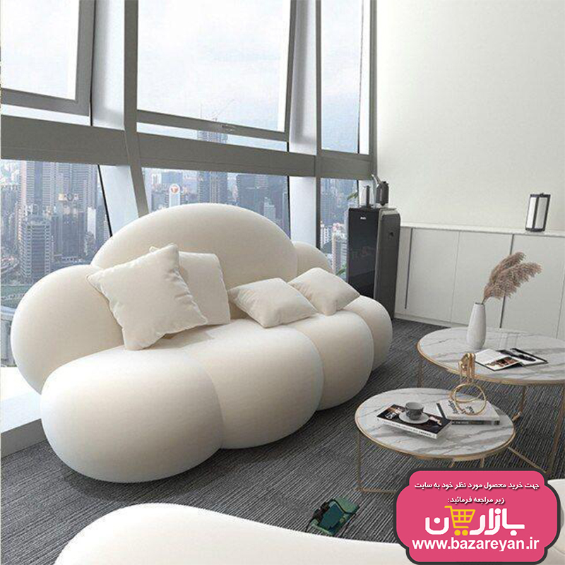 کاناپه 3 نفره راحتی مدل صدفی تدی