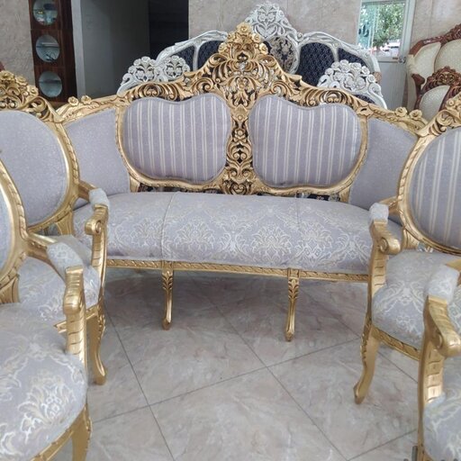 مبل کلاسیک 9 نفره مدل پارس کد25 + جلومبلی و عسلی