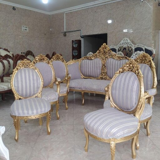 مبل کلاسیک 9 نفره مدل پارس کد25 + جلومبلی و عسلی