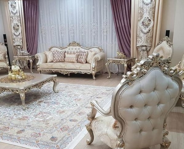مبل کلاسیک 9نفره مدل چراغان کد77