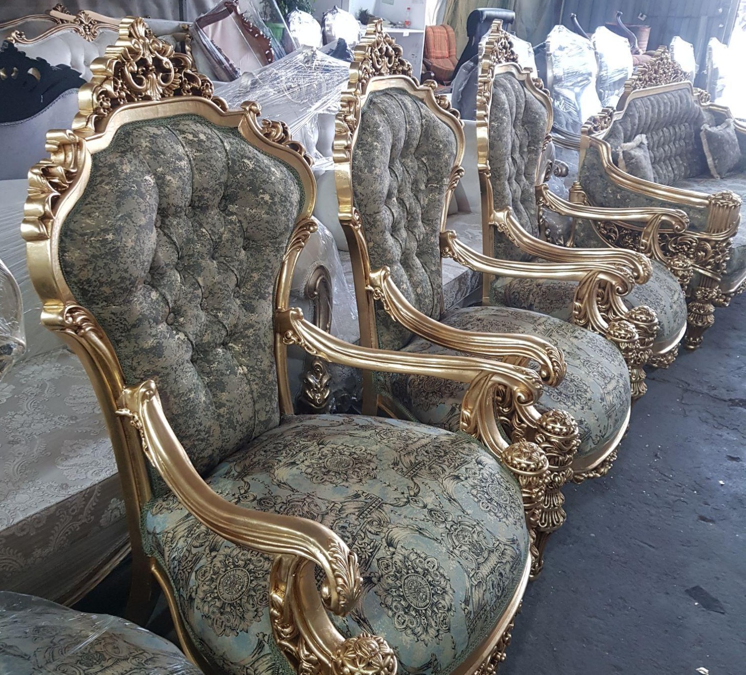 مبل کلاسیک 7نفره مدل گلایل کد9