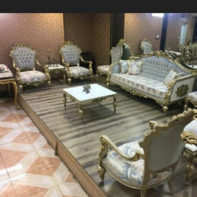 فروش اقساطی مبل کلاسیک سلطنتی 9نفره مدل نگین تمام راش، ارسال55 روزکاری به سراسر کشور