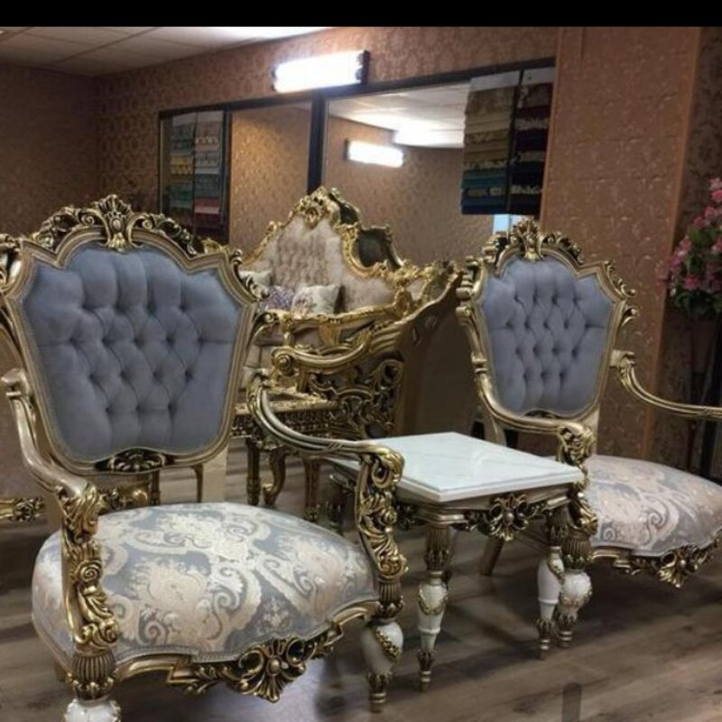 فروش اقساطی مبل کلاسیک سلطنتی 9نفره مدل نگین تمام راش، ارسال55 روزکاری به سراسر کشور