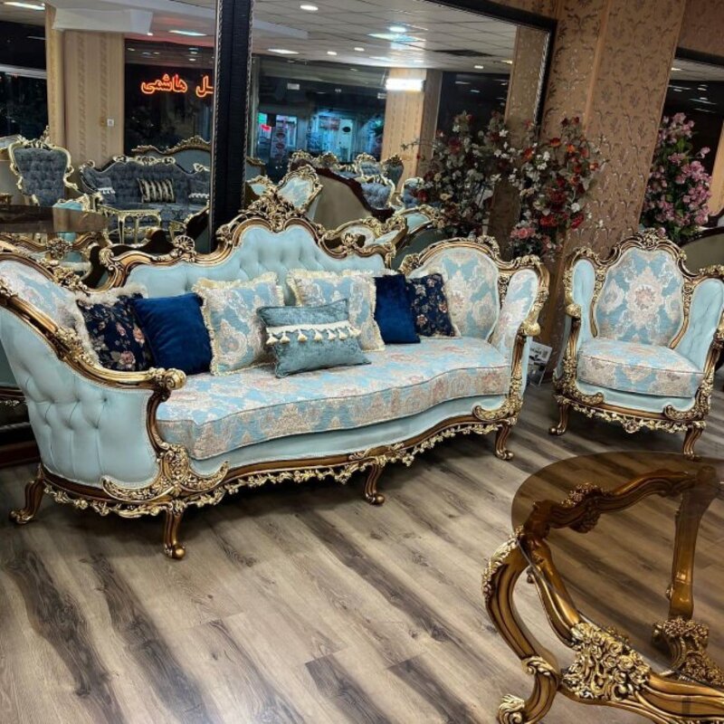 فروش اقساطی مبل کلاسیک سلطنتی 9 نفره مدل لورنز سوپرراش، ارسال55 روزکاری به سراسر کشور