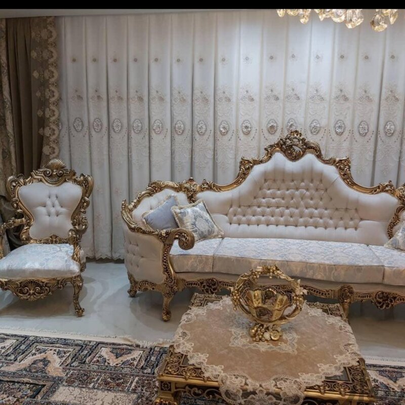 فروش اقساطی مبل کلاسیک سلطنتی 9 نفره مدل چپنتر سوپرراش، ارسال55 روزکاری به سراسر کشور