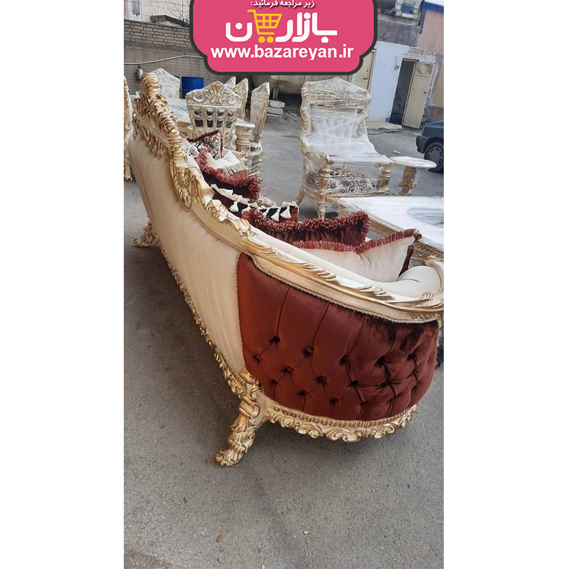 فروش اقساطی مبل سلطنتی 9نفره مدل شیکاگو/استیل کلاسیک کدw34، ارسال55 روزکاری به سراسر کشور