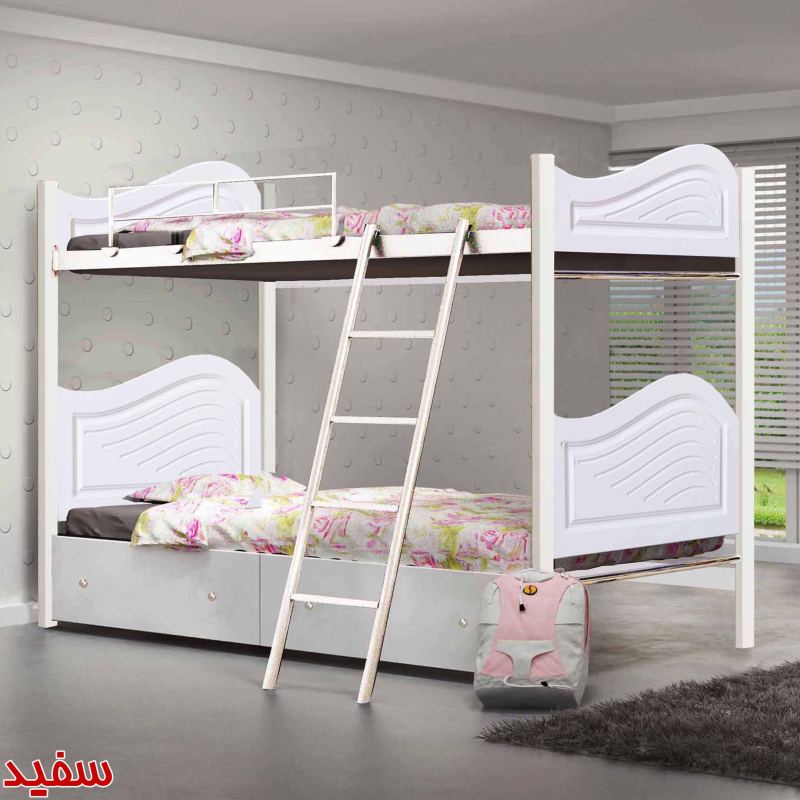 تخت 2 طبقه تمام ام دی اف اسکلت فلزی کد 30