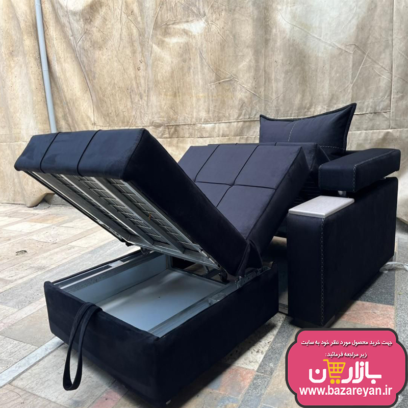 مبل 2 نفره تخت خواب شو طبی کشو دار کد 39