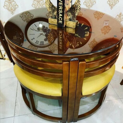نهارخوری 4 نفره گرد کمجا با تخفیف ویژه