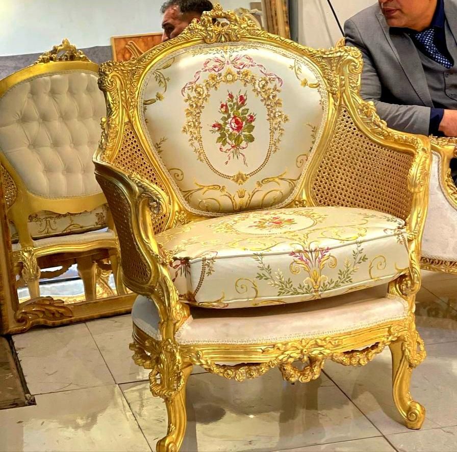 مبل اقساطی سلطنتی 9نفره مدل حصیری پالرمو