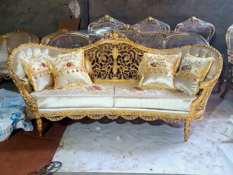 مبل اقساطی سلطنتی 9نفره مدل حصیری پالرمو