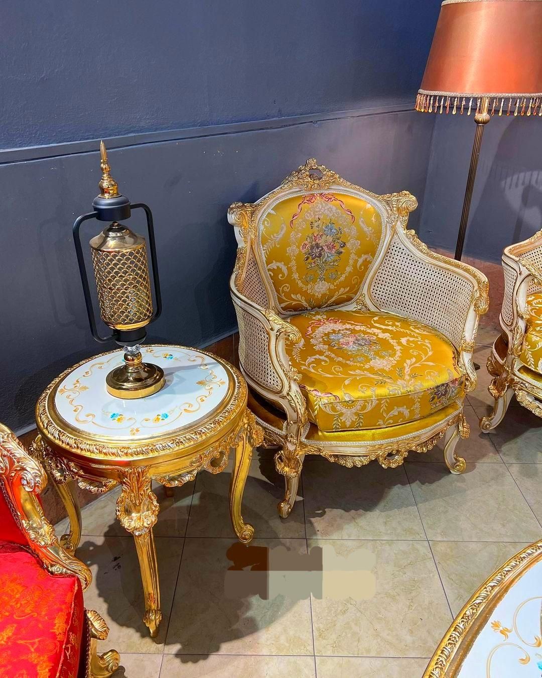 مبل اقساطی سلطنتی 9نفره مدل حصیری پالرمو