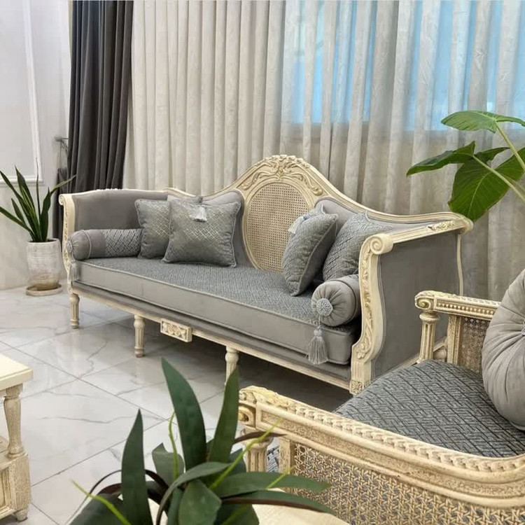 مبل کلاسیک 7نفره مدل کاجی حصیری