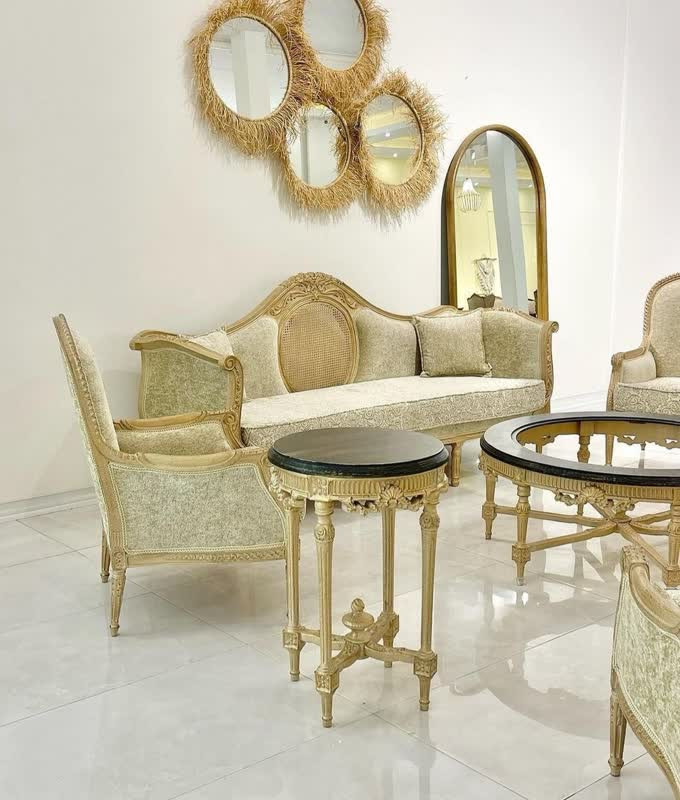 مبل کلاسیک 7نفره مدل کاجی حصیری