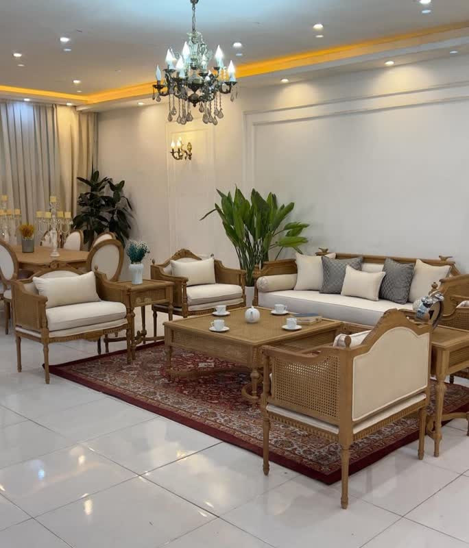 مبل کلاسیک 7نفره مدل کاجی حصیری